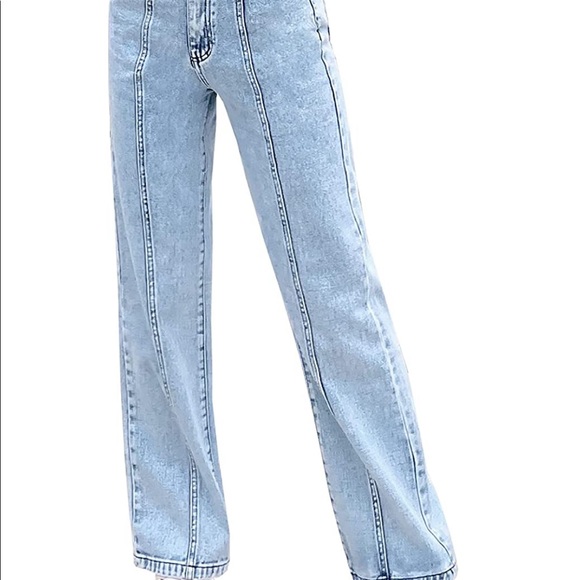 Amazon high waisted baggy jeans patchwork - Picture 3 of 3